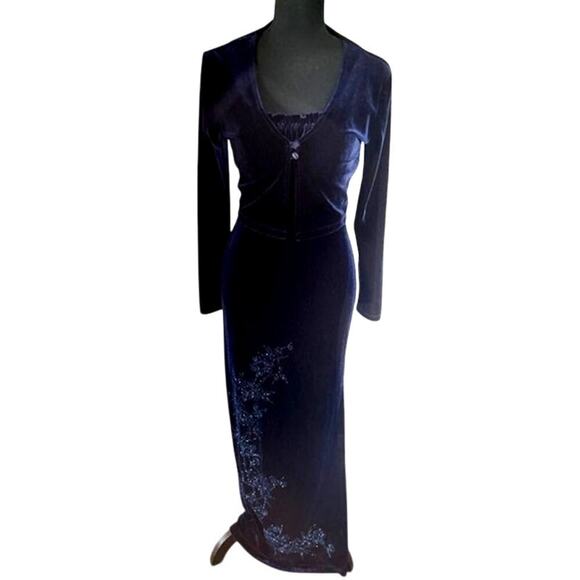Vintage Status Collection Velvet Dress Set – Size Small | Made in USA - Picture 1 of 10